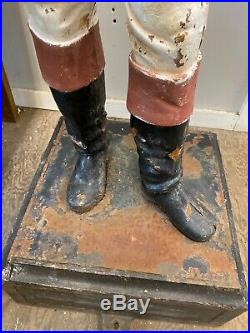 Antique Cast Iron Lawn Jockey 47 Architectural Garden Hitching Post