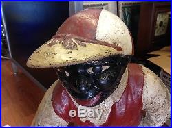 Antique Cast Iron Lawn Jockey, AUTHENTIC Black American Lawn Jockey, JOCKO