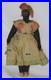 Antique Civil War African American Primitive Black Folk Art Cloth Doll 1800's
