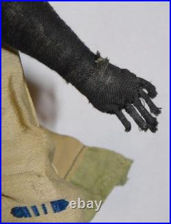 Antique Civil War African American Primitive Black Folk Art Cloth Doll 1800's