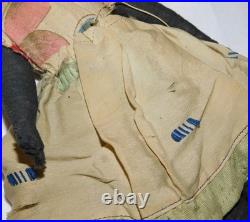 Antique Civil War African American Primitive Black Folk Art Cloth Doll 1800's