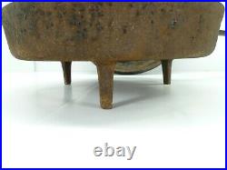 Antique Civil War Era Skillet Primitive Cast Iron Frying Pan 13 3-Legs 1800s