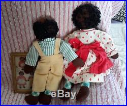 Antique Cloth Dolls Black Americana Sambo & Miranda Original McCall Pattern19