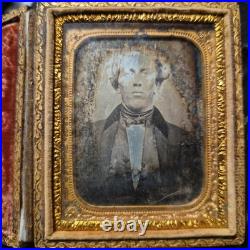 Antique Daguerreotype Full Case Young Haunting Handsome Victorian Man