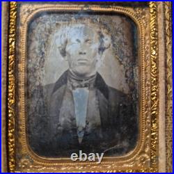 Antique Daguerreotype Full Case Young Haunting Handsome Victorian Man