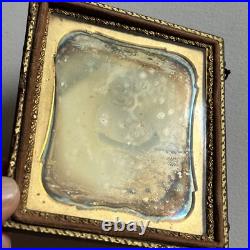 Antique Daguerreotype Photograph Adorable Little Girl Sweet & Ghostly In Case