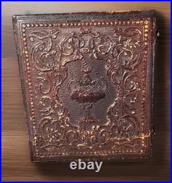 Antique Daguerreotype Photograph Adorable Little Girl Sweet & Spooky Barn! F/S