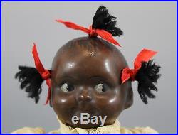 Antique Early 20thC Black Americana Composition Doll Straw Filled Body, NR
