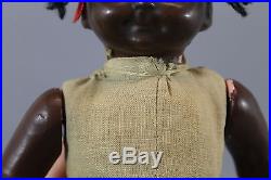 Antique Early 20thC Black Americana Composition Doll Straw Filled Body, NR