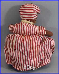 Antique Early 20thC Folk Art, Black Americana, Patriotic Topsy-Turvy, Flip Doll