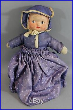 Antique Early 20thC Folk Art, Black Americana, Patriotic Topsy-Turvy, Flip Doll