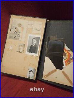 Antique Family Photo Album Late 1800s To Mid 1900s Letters, Photos, News Clips