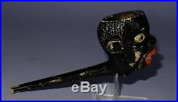 Antique Figural Tobacco Pipe Exaggerated African Black Americana Man's Head ZZ