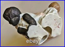 Antique GERMAN BISQUE Porcelain SCHAFER VATER Potty BOYS Figure BLACK AMERICANA