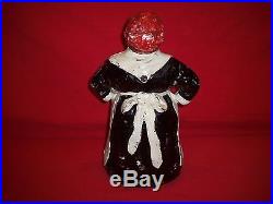 Antique Hubley 12 Mammy Door Stop Great Original Paint