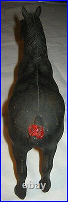 Antique Hubley Black Percheron Country Farm Draft Work Horse Cast Iron Doorstop