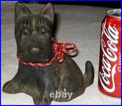 Antique Hubley Fala Scotty Dog Doorstop Cast Iron Scottish Terrier Door Statue