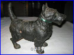 Antique Hubley Scottish Terrier Cast Iron Dog Doorstop Art Toy Sculpture Statue