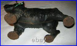 Antique Hubley Scottish Terrier Cast Iron Dog Doorstop Art Toy Sculpture Statue