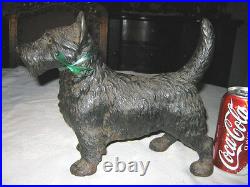 Antique Hubley Scottish Terrier Cast Iron Dog Doorstop Art Toy Sculpture Statue