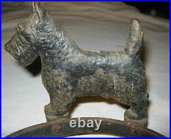 Antique Hubley USA # 305 Cast Iron Ring Dog Food Water Bowl Stand Holder Bracket