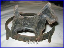 Antique Hubley USA # 305 Cast Iron Ring Dog Food Water Bowl Stand Holder Bracket