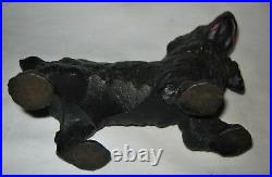 Antique Hubley USA Solid Cast Iron Black Cocker Spaniel Toy Dog Statue Doorstop