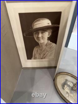 Antique Lot PHOTOS Frames And Old Papers Mementos Portrait Pictures 1920's +