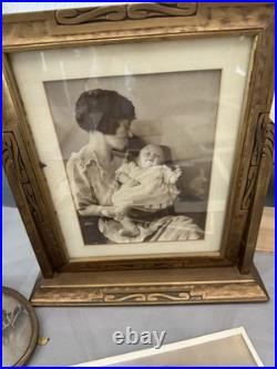 Antique Lot PHOTOS Frames And Old Papers Mementos Portrait Pictures 1920's +