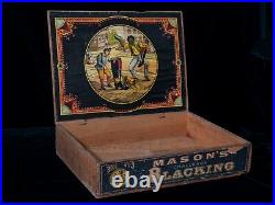 Antique MASON'S CHALLENGE BLACKING Country Store Display Box-Black Americana