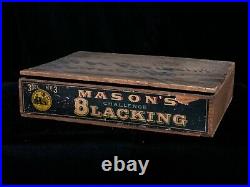 Antique MASON'S CHALLENGE BLACKING Country Store Display Box-Black Americana