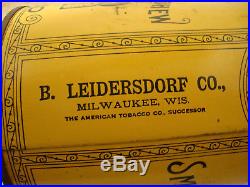 Antique NIGGERHAIR Tobacco Tin RARE Yellow Can Vintage Black Americana NO LID