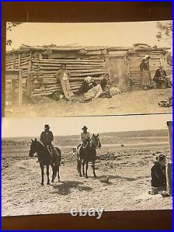 Antique Native American Indians Blackfeet 12 Original B&W PHOTOGRAPHS