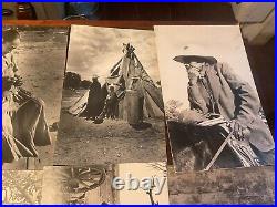 Antique Native American Indians Blackfeet 12 Original B&W PHOTOGRAPHS