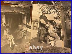 Antique Native American Indians Blackfeet 12 Original B&W PHOTOGRAPHS