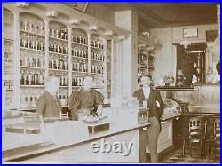 Antique Occupational Photo Lot Post Office Counter Pharmacy General Drug Store
