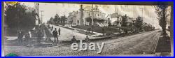 Antique Panoramic Photo Mansfield Ohio Schwan Studio Paving Street Crew 24 x 8