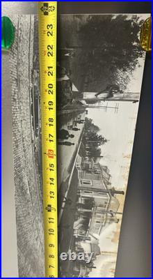 Antique Panoramic Photo Mansfield Ohio Schwan Studio Paving Street Crew 24 x 8