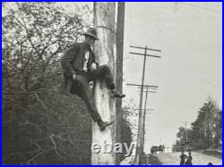 Antique Panoramic Photo Mansfield Ohio Schwan Studio Paving Street Crew 24 x 8