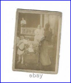 Antique Photo Black African American Nanny White Baby Children Slave Victorian