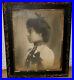 Antique Photo Framed Black African American Woman Portrait