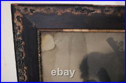 Antique Photo Framed Black African American Woman Portrait