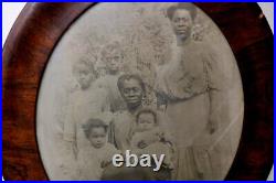 Antique Photo Framed Black African American family Portrait