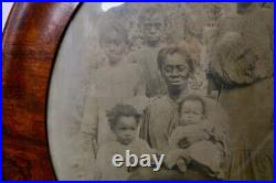 Antique Photo Framed Black African American family Portrait