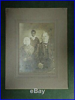Antique Photograph African American Boy Madge/Mr. Richard & House Boy Peter RARE