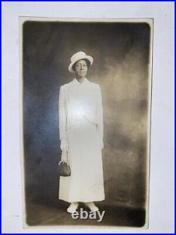 Antique Photograph Postcard Dapper Looking Couple Black Americana