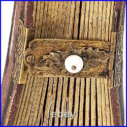 Antique Pocket Photo Family Album Leather Original Black Americana c. 1860 36 P