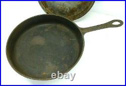 Antique Primitive Cast Iron Spider Frying Pan Era Skillet 13 18-1900s Balto Lid