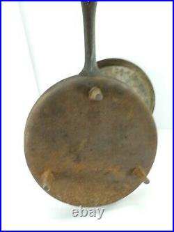 Antique Primitive Cast Iron Spider Frying Pan Era Skillet 13 18-1900s Balto Lid