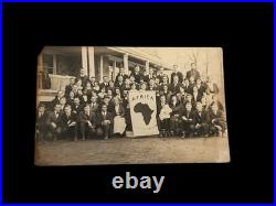 Antique RPPC Africa Banner Missionary Training Group Nyack CMA 1910s Black Power